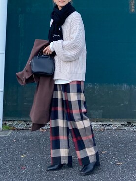 「To b. by agnes b.（トゥービーバイアニエスベー）のアイテム（ファッション雑貨）」を使った、ＫＲさん（レディース・159cm）の冬コーディネート