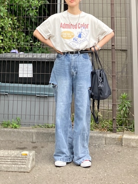 「Joie（ジョア）のアイテム（アクセサリー）」を使った、ＫＲさん（レディース・159cm）の夏コーディネート