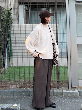 「アイテム（帽子）」を使った、ＫＲさん（レディース・159cm）の秋コーディネート