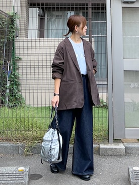 「アイテム（テーラードジャケット）」を使った、ＫＲさん（レディース・159cm）の秋コーディネート