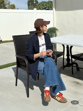 「アイテム（キャップ）」を使った、ＫＲさん（レディース・159cm）の春コーディネート