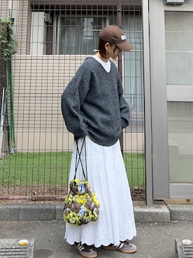 「アイテム（帽子）」を使った、ＫＲさん（レディース・159cm）の秋コーディネート