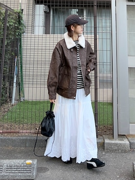 「アイテム（ブルゾン）」を使った、ＫＲさん（レディース・159cm）の秋コーディネート