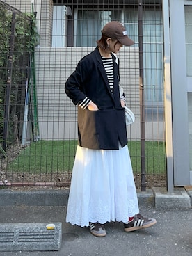 「アイテム（帽子）」を使った、ＫＲさん（レディース・159cm）の秋コーディネート