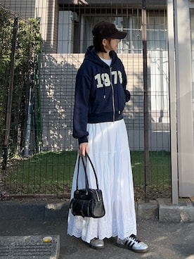 「アイテム（パーカー）」を使った、ＫＲさん（レディース・159cm）の冬コーディネート