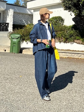 「NEW ERA（ニューエラ）のアイテム（帽子）」を使った、ＫＲさん（レディース・159cm）の春コーディネート