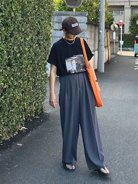 「アイテム（トートバッグ）」を使った、ＫＲさん（レディース・159cm）の夏コーディネート