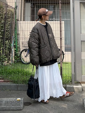 「アイテム（ノーカラーコート）」を使った、ＫＲさん（レディース・159cm）の秋コーディネート