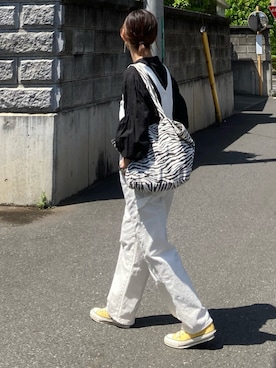 「アイテム（サロペット/オーバーオール）」を使った、ＫＲさん（レディース・159cm）の春コーディネート