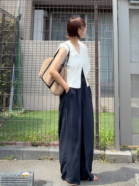 KRさん(レディース・159cm)の夏コーディネート