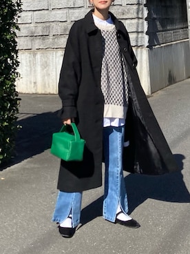 「tiptop（ティップトップ）の前後2wayニットカーディガン（カーディガン/ボレロ）」を使った、ＫＲさん（レディース・159cm）の秋コーディネート