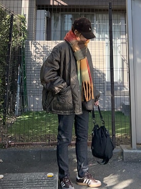 「アイテム（ノーカラーコート）」を使った、ＫＲさん（レディース・159cm）の冬コーディネート