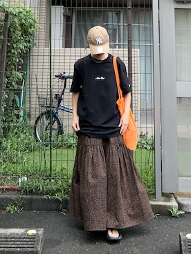 「NEW ERA（ニューエラ）のアイテム」を使った、ＫＲさん（レディース・159cm）の秋コーディネート