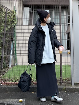 「アイテム（帽子）」を使った、ＫＲさん（レディース・159cm）の冬コーディネート