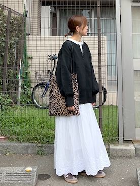 「アイテム（トートバッグ）」を使った、ＫＲさん（レディース・159cm）の秋コーディネート