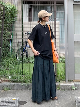 「アイテム（帽子）」を使った、ＫＲさん（レディース・159cm）の夏コーディネート