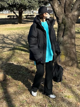 「アイテム（キャップ）」を使った、ＫＲさん（レディース・159cm）の冬コーディネート