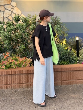 「アイテム（スウェットパンツ、グレー系）」を使った、ＫＲさん（レディース・159cm）の夏コーディネート