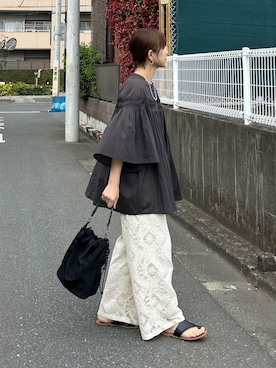 「アイテム（ショルダーバッグ）」を使った、ＫＲさん（レディース・159cm）の夏コーディネート