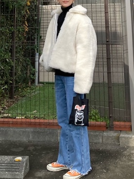 「Calvin Klein（カルバン・クライン）のアイテム（その他アウター）」を使った、ＫＲさん（レディース・159cm）の秋コーディネート