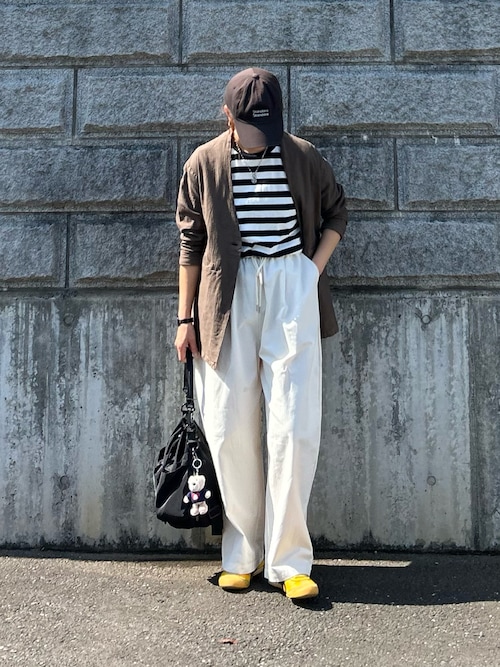 製品染め コットンノーカラージャケット（ノーカラージャケット