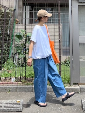 「アイテム（キャップ）」を使った、ＫＲさん（レディース・159cm）の夏コーディネート