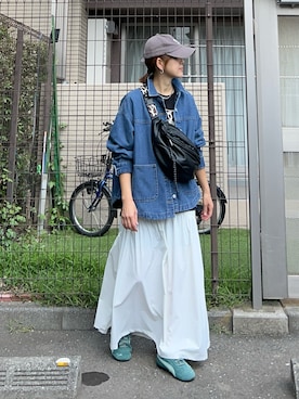 「アイテム（ボディバッグ/ウエストポーチ）」を使った、ＫＲさん（レディース・159cm）の秋コーディネート