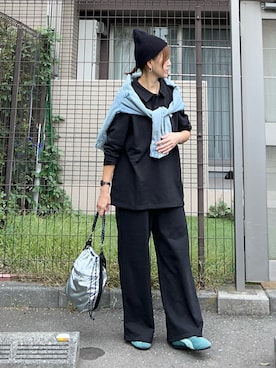 「アイテム（ニットキャップ/ビーニー）」を使った、ＫＲさん（レディース・159cm）の秋コーディネート