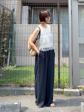 KRさん(レディース・159cm)の夏コーディネート