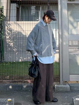 「アイテム（キャップ）」を使った、ＫＲさん（レディース・159cm）の秋コーディネート