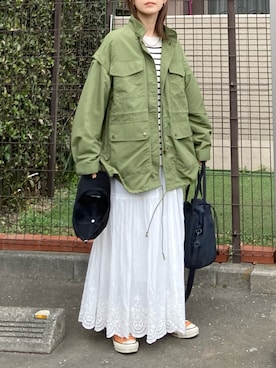 「Java（ジャバ）のアイテム」を使った、ＫＲさん（レディース・159cm）の春コーディネート