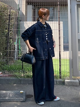 「アイテム（デニムジャケット）」を使った、ＫＲさん（レディース・159cm）の秋コーディネート