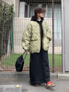 「アイテム（ノーカラーコート）」を使った、ＫＲさん（レディース・159cm）の秋コーディネート