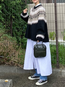 「JOURNAL STANDARD relume（ジャーナルスタンダード　レリューム）のアイテム（シャツワンピース）」を使った、ＫＲさん（レディース・159cm）の秋コーディネート