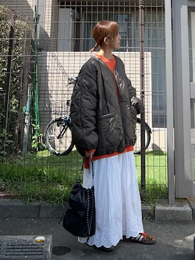 「アイテム（ノーカラーコート）」を使った、ＫＲさん（レディース・159cm）の秋コーディネート