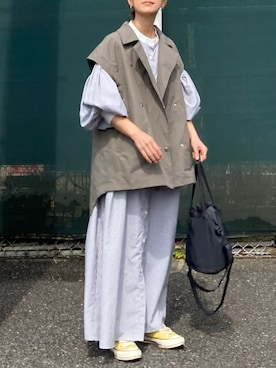 「UNIQLO U」｜「アイテム（ワンピース/ドレス）」を使った、ＫＲさん（レディース・159cm）の春コーディネート