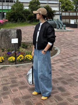 「アイテム（キャップ）」を使った、ＫＲさん（レディース・159cm）の春コーディネート