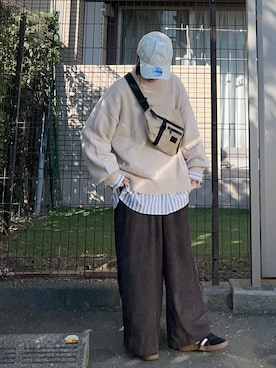 「アイテム（帽子）」を使った、ＫＲさん（レディース・159cm）の秋コーディネート