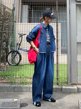 「アイテム（キャップ）」を使った、ＫＲさん（レディース・159cm）の夏コーディネート