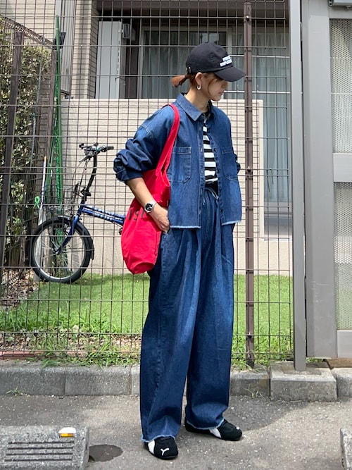 notch. by KR 】タックボリュームデニムパンツ（デニムパンツ）｜notch