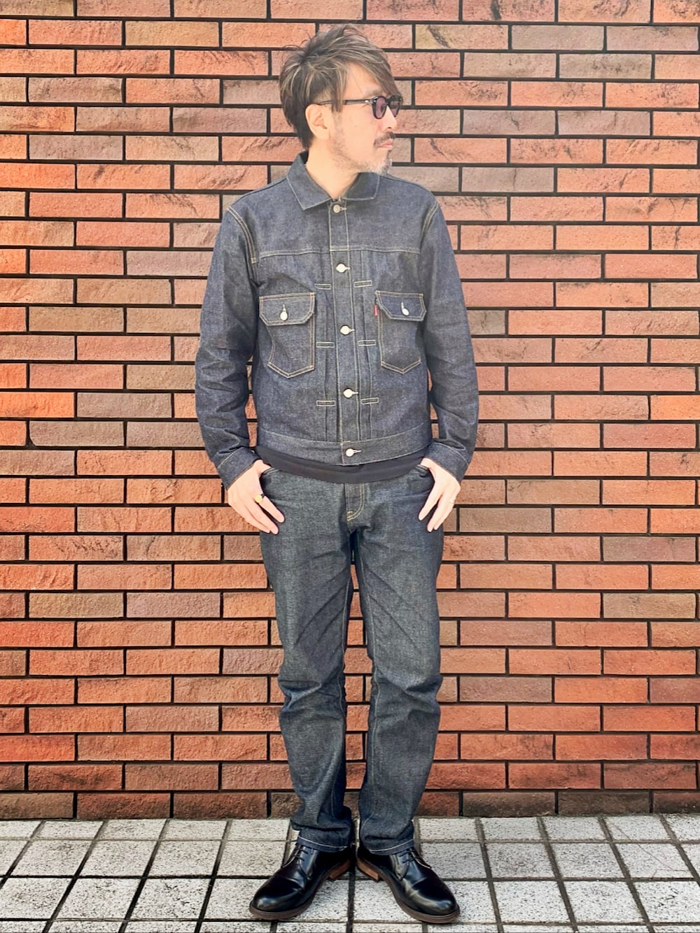 た　Levi's 3rdタイプ 黒コーティングデニムジャケット 80s Levi's 70503-02 BLACK DENIM JACKET Size M |