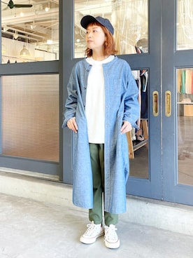 「OMNIGOD（オムニゴッド）のアイテム」を使った、D_MALL児島さん（レディース・154cm）の冬コーディネート