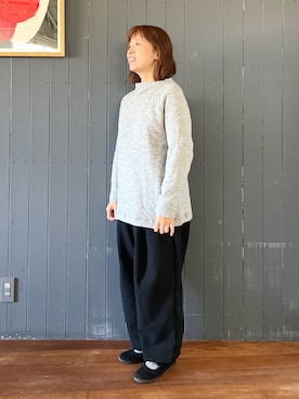 「prit（プリット）のアイテム」を使った、D_MALL児島さん（レディース・154cm）の冬コーディネート