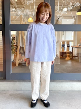 「OMNIGOD（オムニゴッド）のアイテム」を使った、D_MALL児島さん（レディース・154cm）の春コーディネート