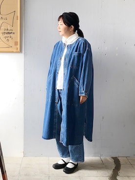 「ドミンゴ」｜「アイテム（その他アウター）」を使った、D_MALL児島さん（レディース・165cm）の冬コーディネート