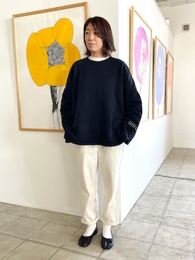 「OMNIGOD（オムニゴッド）のアイテム」を使った、D_MALL児島さん（レディース・165cm）の冬コーディネート
