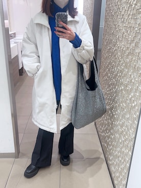 「LEPSIM（レプシィム）のアイテム（その他アウター）」を使った、saさん（レディース・157cm）の冬コーディネート