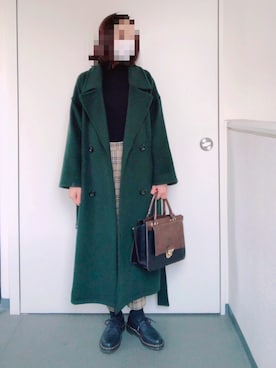 「SNIDEL（スナイデル）のアイテム（チェスターコート）」を使った、saさん（レディース・157cm）の冬コーディネート