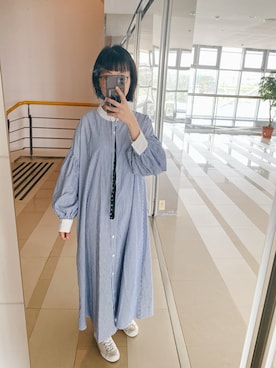 「アイテム（シャツワンピース）」を使った、Chiさん（レディース・160cm）の秋コーディネート