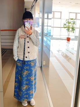 「PLAIN（プレイン）のアイテム（トップス）」を使った、Chiさん（レディース・160cm）の冬コーディネート